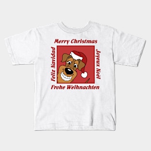 Airedale Terrier Christmas Kids T-Shirt